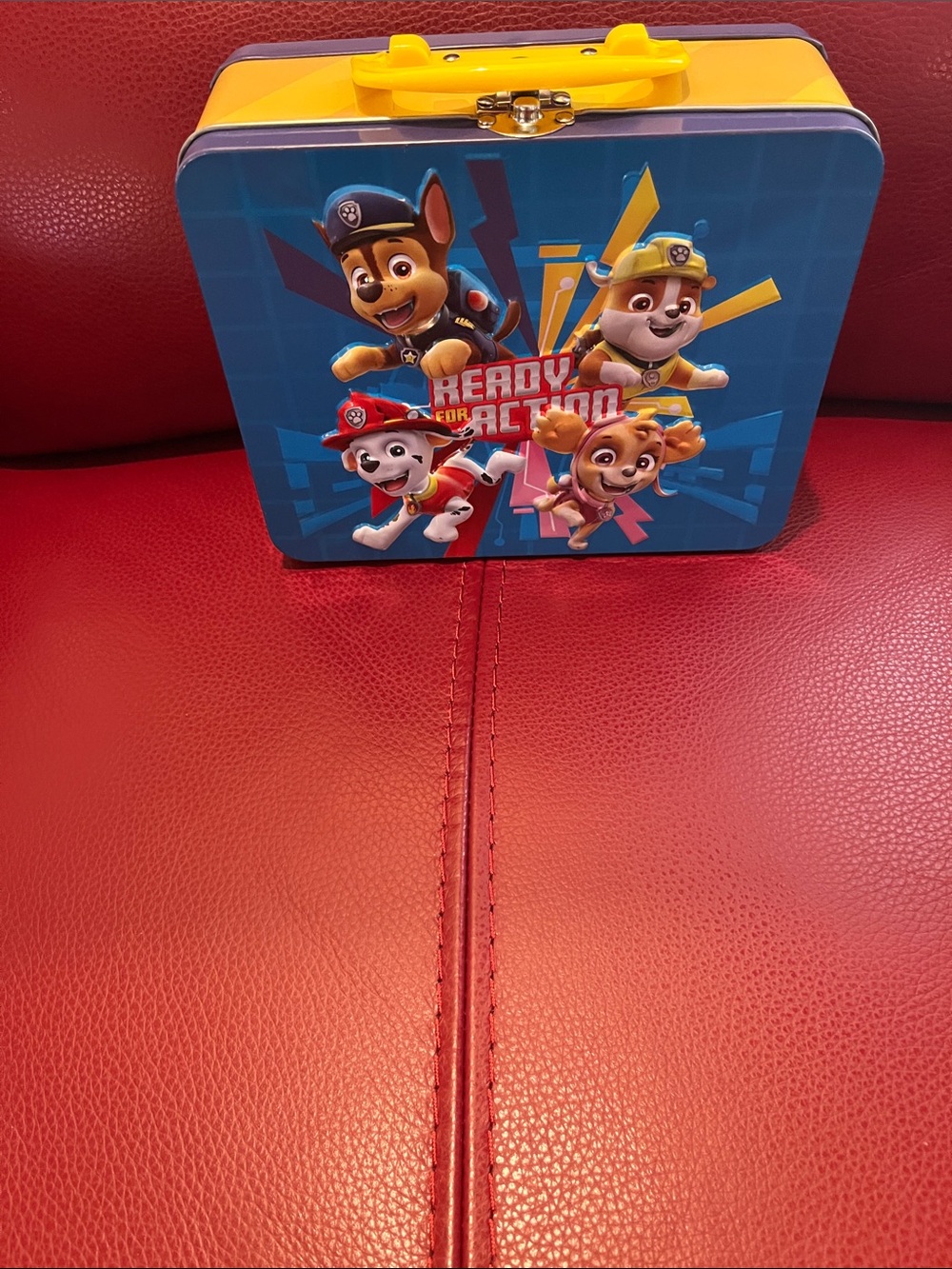 Paw Patrol 'Ready for Action' Tin Lunchbox - Blue & Yellow